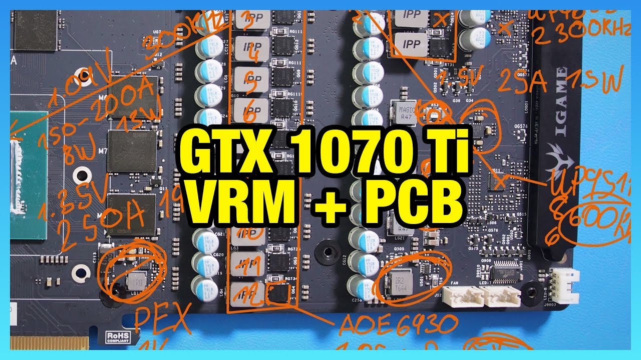 Colorful GTX 1070 Ti Vulcan PCB, VRM, & Shunt Shorting