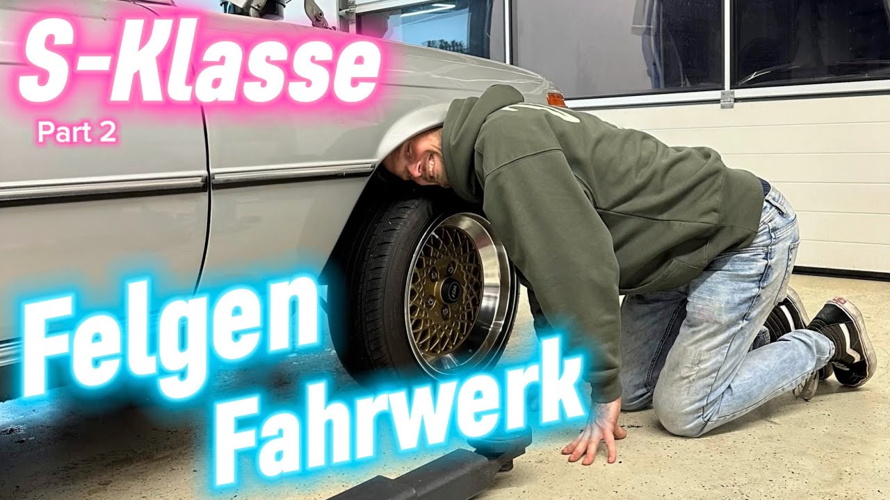 Huber`s Garage - Fahrwerk und Felgen für den W116 - Scheunenfund S-Klasse #2