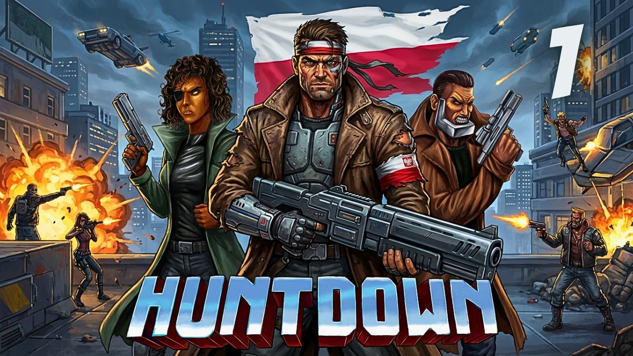 Huntdown - odcinek 1 #huntdown #huntdowngame #retroshooter #retrogaming #pixelart