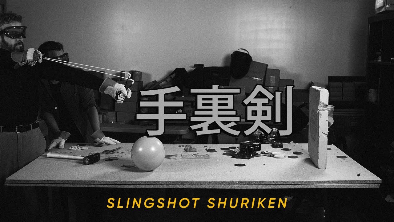 Testing Ninja Stars with a Slingshot