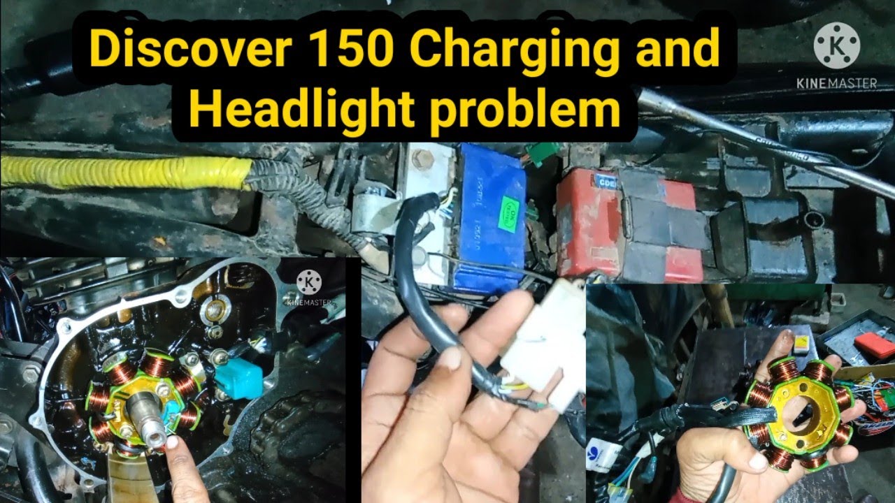 Bajaj Discover 150/100cc Bike Battery charging and Headlight Problem. Armature coil change.
