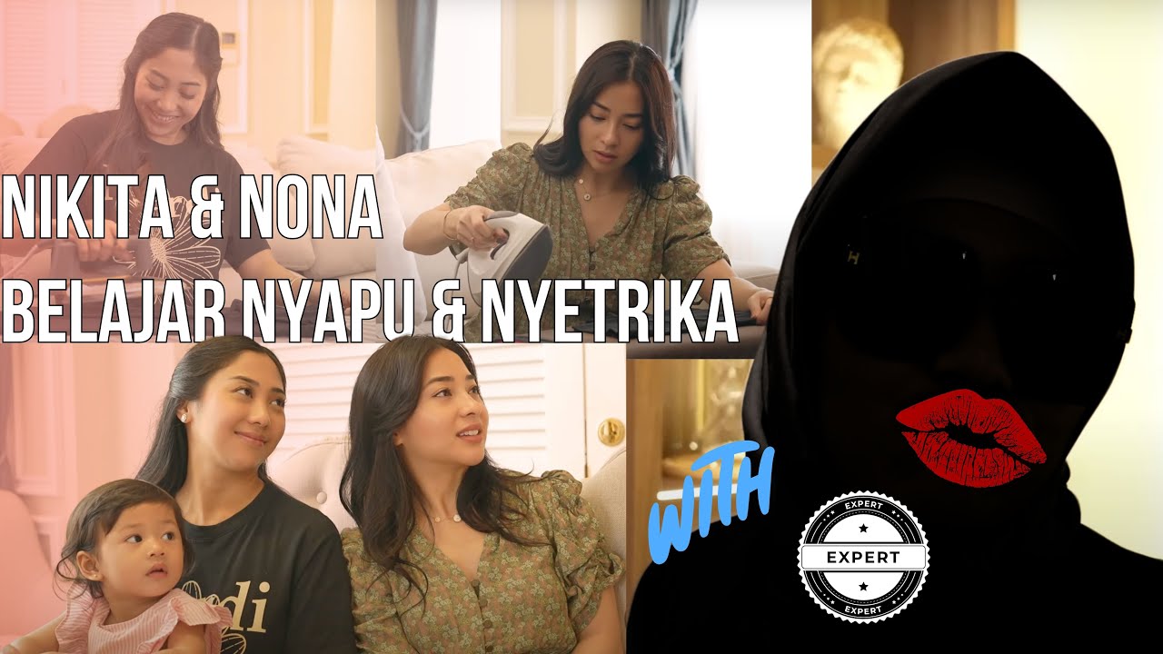 Nikita Willy & Nona Willy Belajar Nyapu, dan Nyetrika.. akan kah mereka bisa? Atau kacau lagi ?