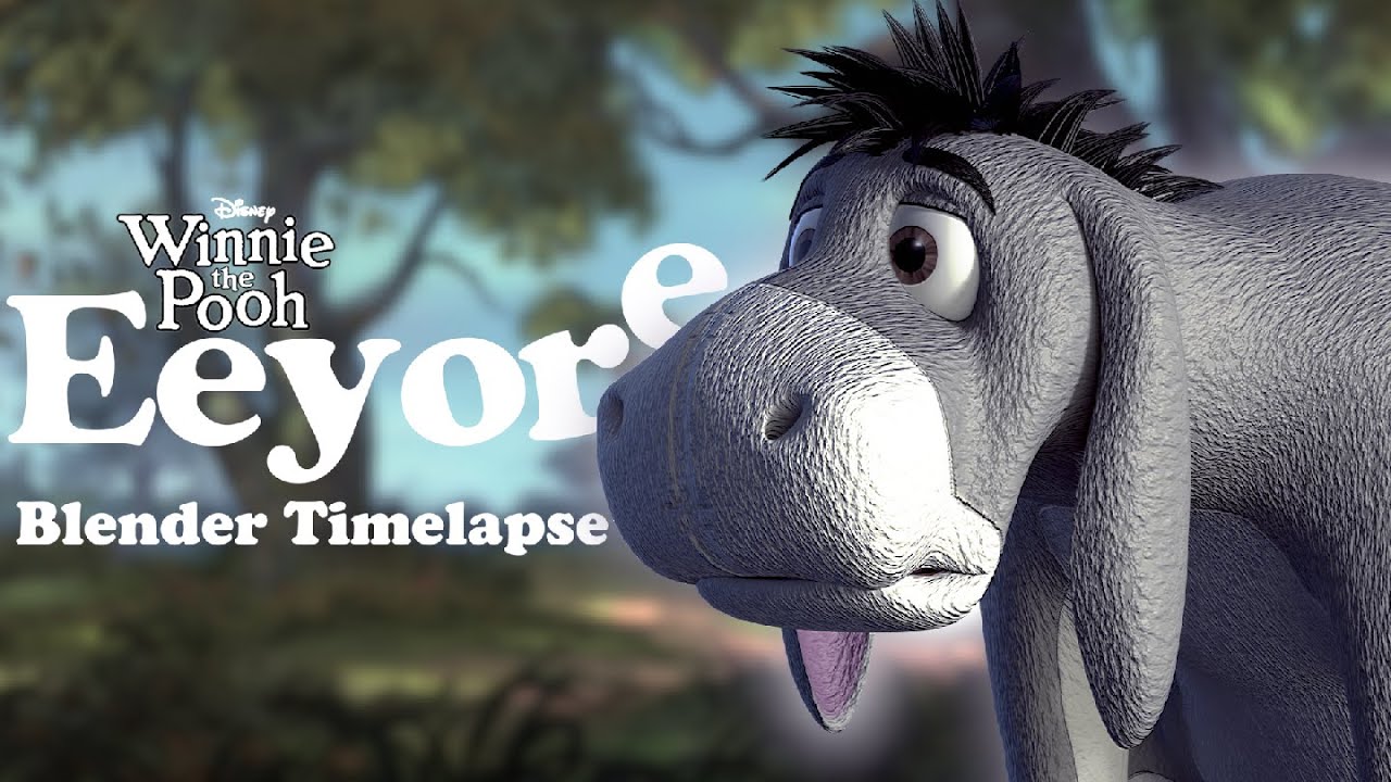 Eeyore - Winnie The Pooh | Blender Modeling Timelapse