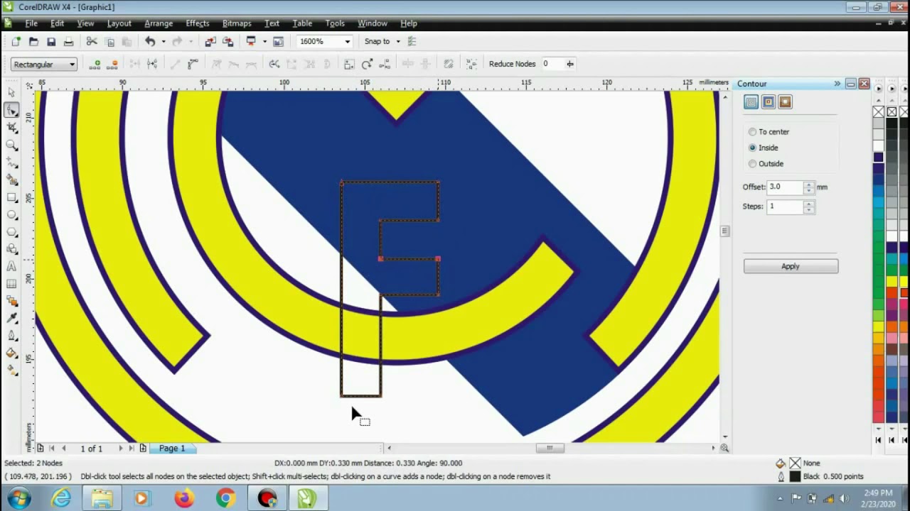 cara membuat logo real madrid di corel draw