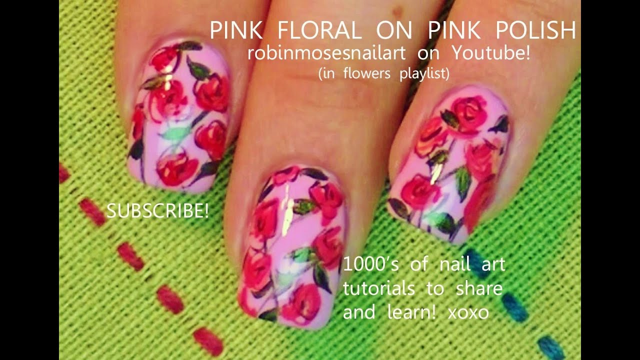 Nail Art! DIY Easy Red Rose Nails For Beginners Design Tutorial