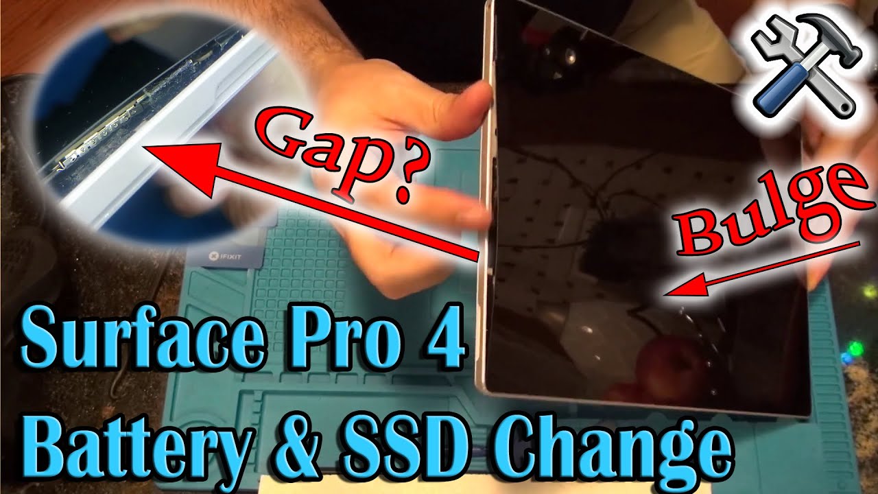 Microsoft Surface Pro 4 - screen bulge fixed, battery replaced, SSD upgraded!