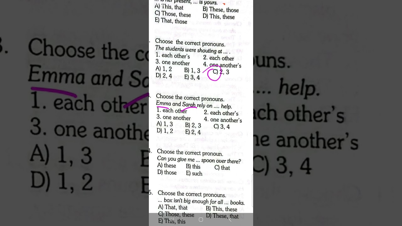 Pronouns Güvən 9.sinif test kitabı