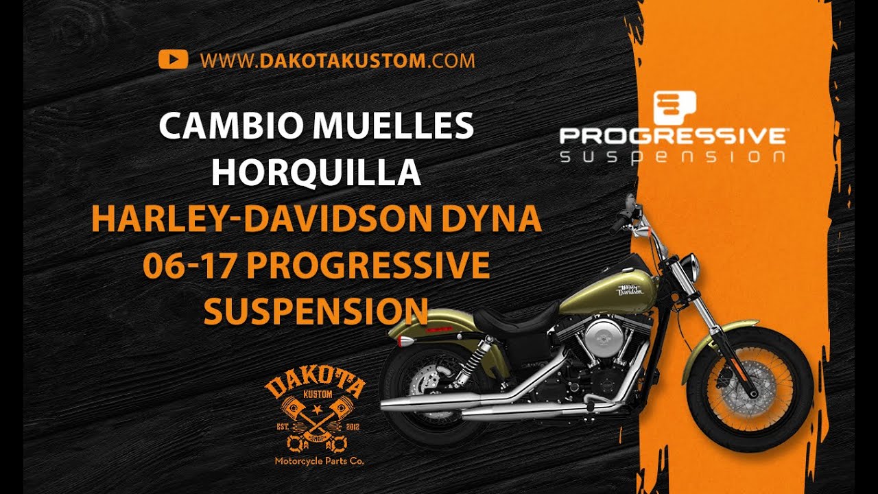 Cambio Muelles Horquilla Harley-Davidson Dyna 2006-2017 Progressive Suspension - Dakota Kustom
