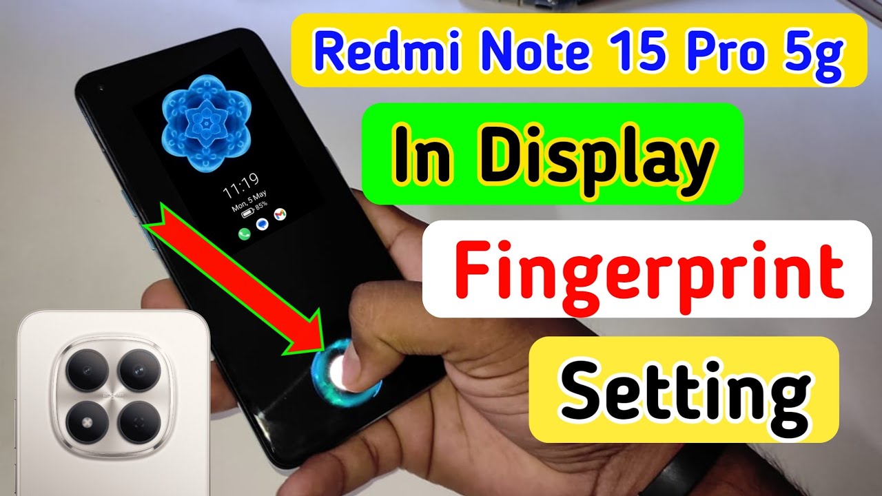 Redmi note 15 pro 5g in display fingerprint /Redmi note 15 pro fingerprint screen lock/fingerprint