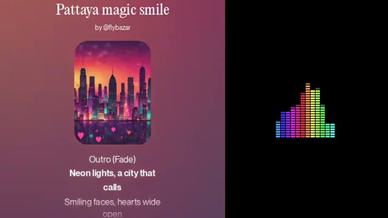 Pattaya magic smile 🎧New track music In Pattaya Thailand #music #dance #aimusic #thaimusic #pattaya