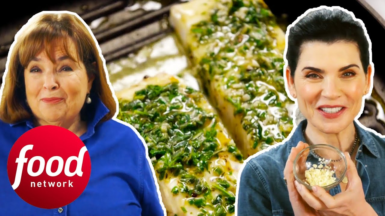 Julianna Margulies Cooks Halibut With Herbed Butter With Ina Garten | Be My Guest With Ina Garten
