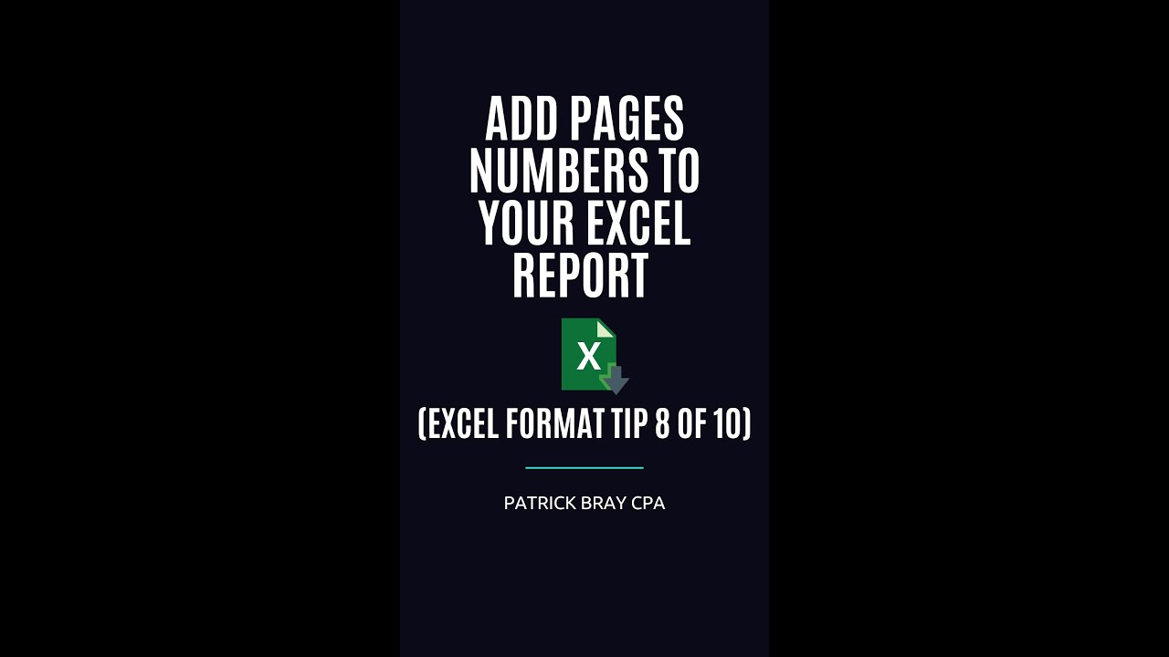 Быстро добавьте номера страниц в отчет Excel 🔢
