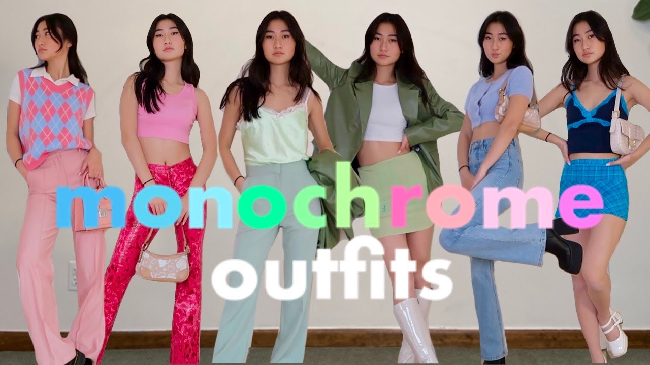 20 MONOCHROME OUTFITS | a very colorful lookbook 🌈