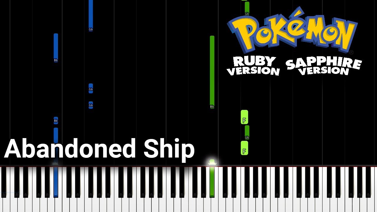 Abandoned Ship - Pokémon Ruby/Sapphire (Piano Tutorial) [Synthesia]