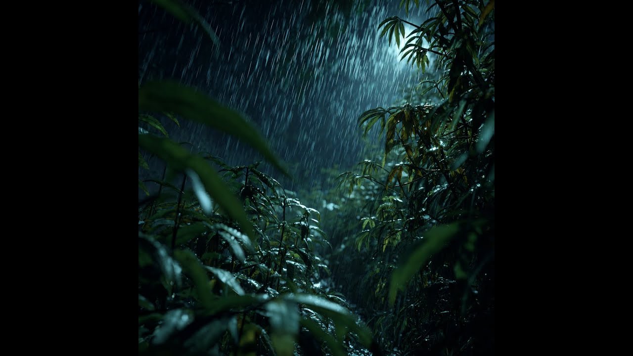 Rain in Jungle at Night – 8 Hours Sleep Ambience