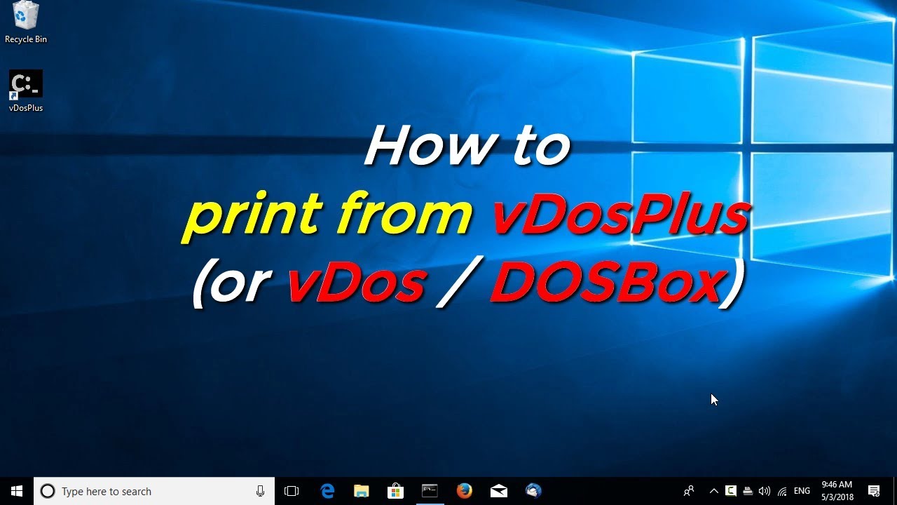 Как печатать из vDosPlus (или vDos / DOSBox)