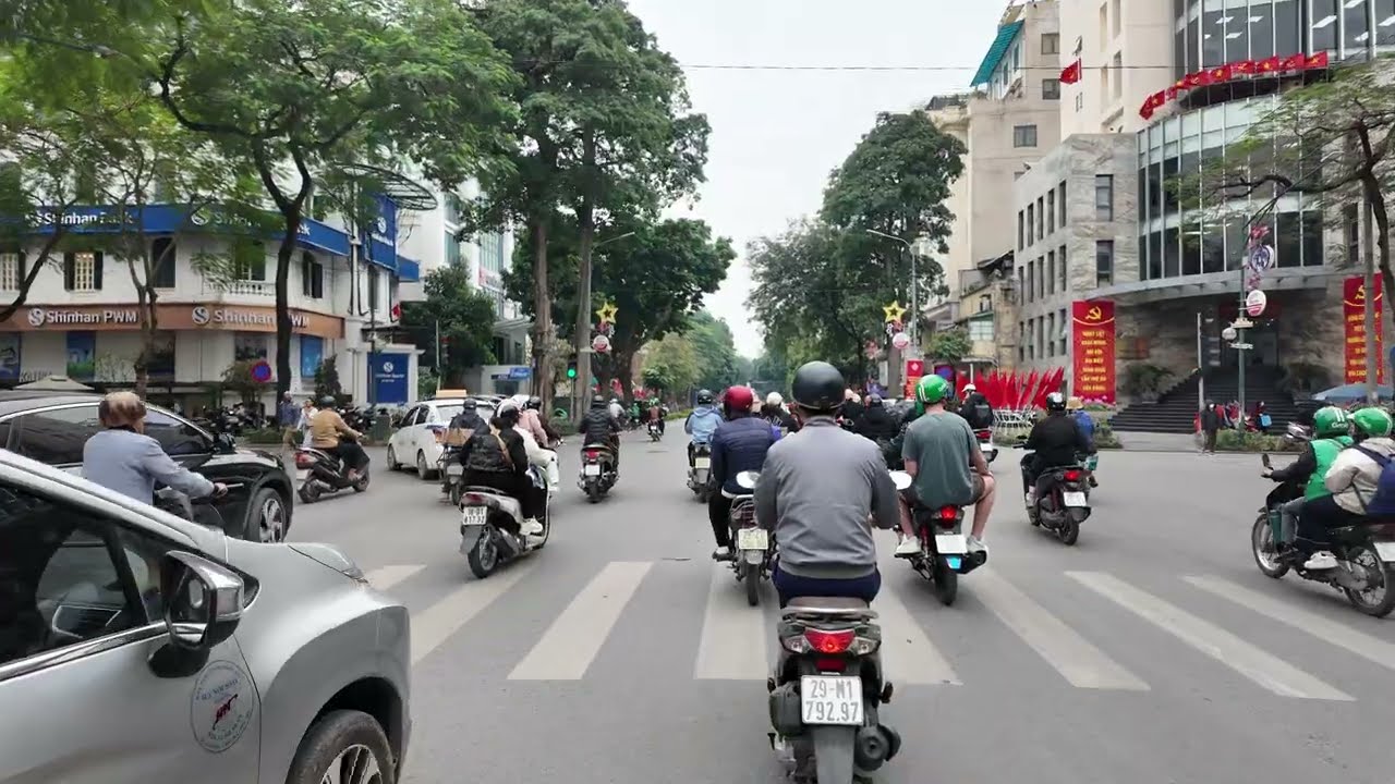 Streetscape of Hanoi, the capital of Vietnam