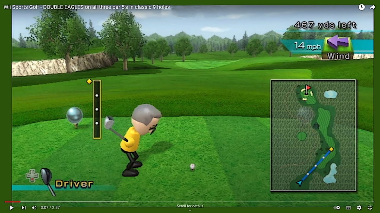 Wii Sports Golf - DOUBLE EAGLES on all three par 5's in classic 9 holes