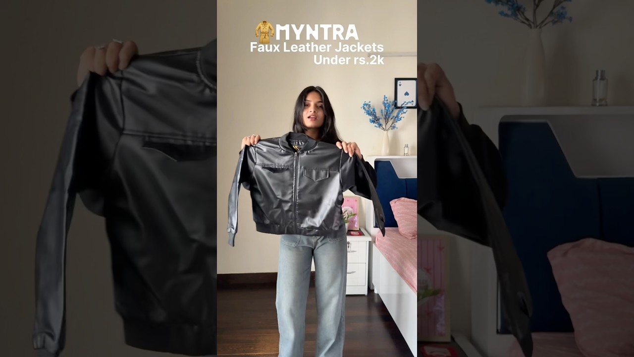 Link👆Faux Leather jacket from Myntra 🌸 