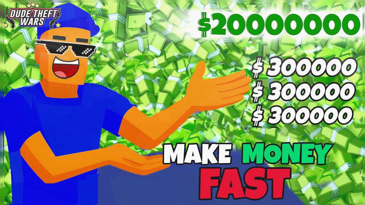 How To Make Money Easy in Dude Theft Wars | Dtw money fast | SADUU DUDE