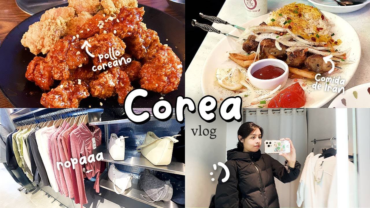 Corea Vlog | Probando el famoso POLLO COREANO, comida PERSA, ROPA BARATA en Hongdae? 🤔