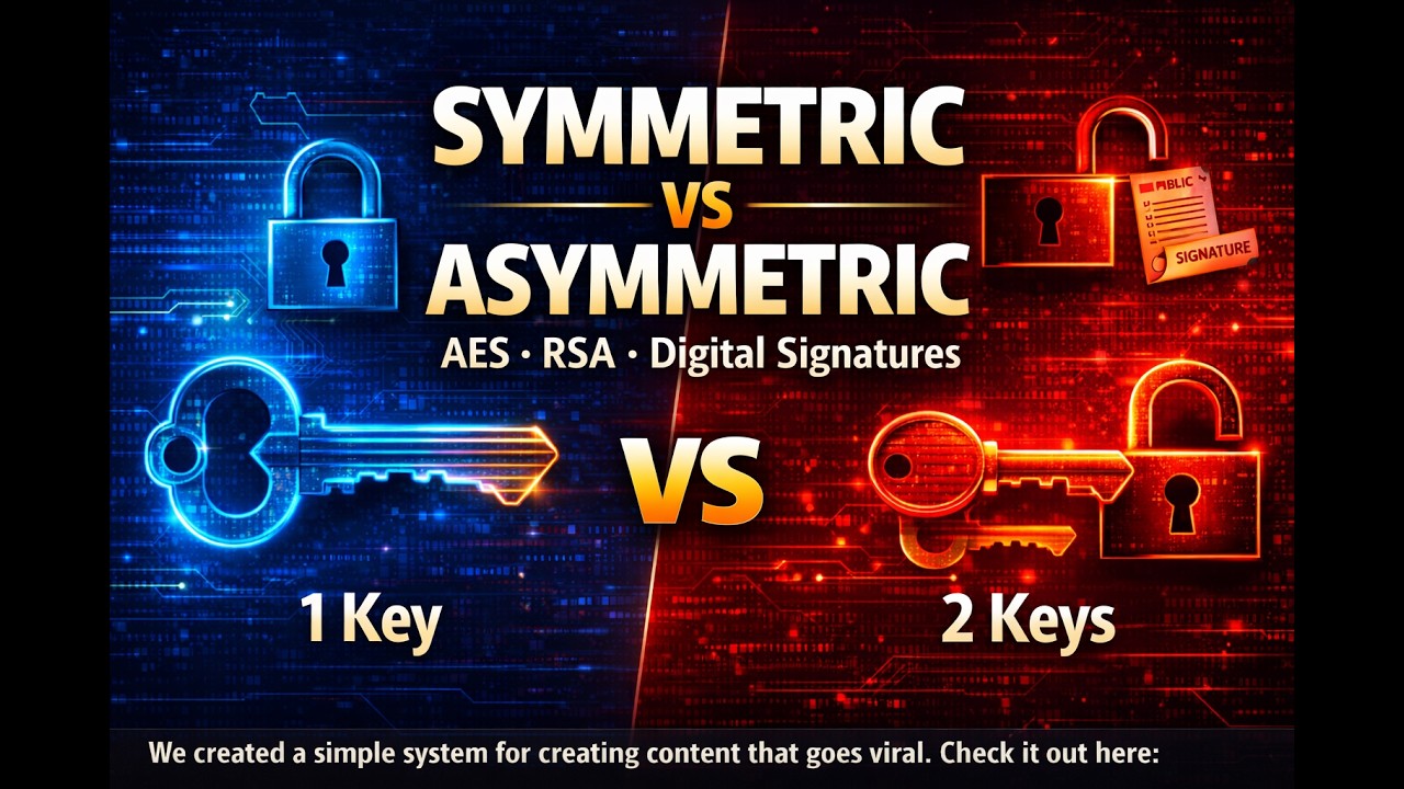 Symmetric vs Asymmetric Encryption: AES, RSA, Digital Signatures & More