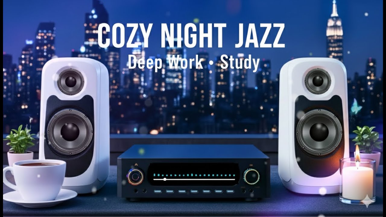 Cozy Jazz Saxophone 🎷 3 Hours of Relaxing Night Jazz for Deep Work & Study