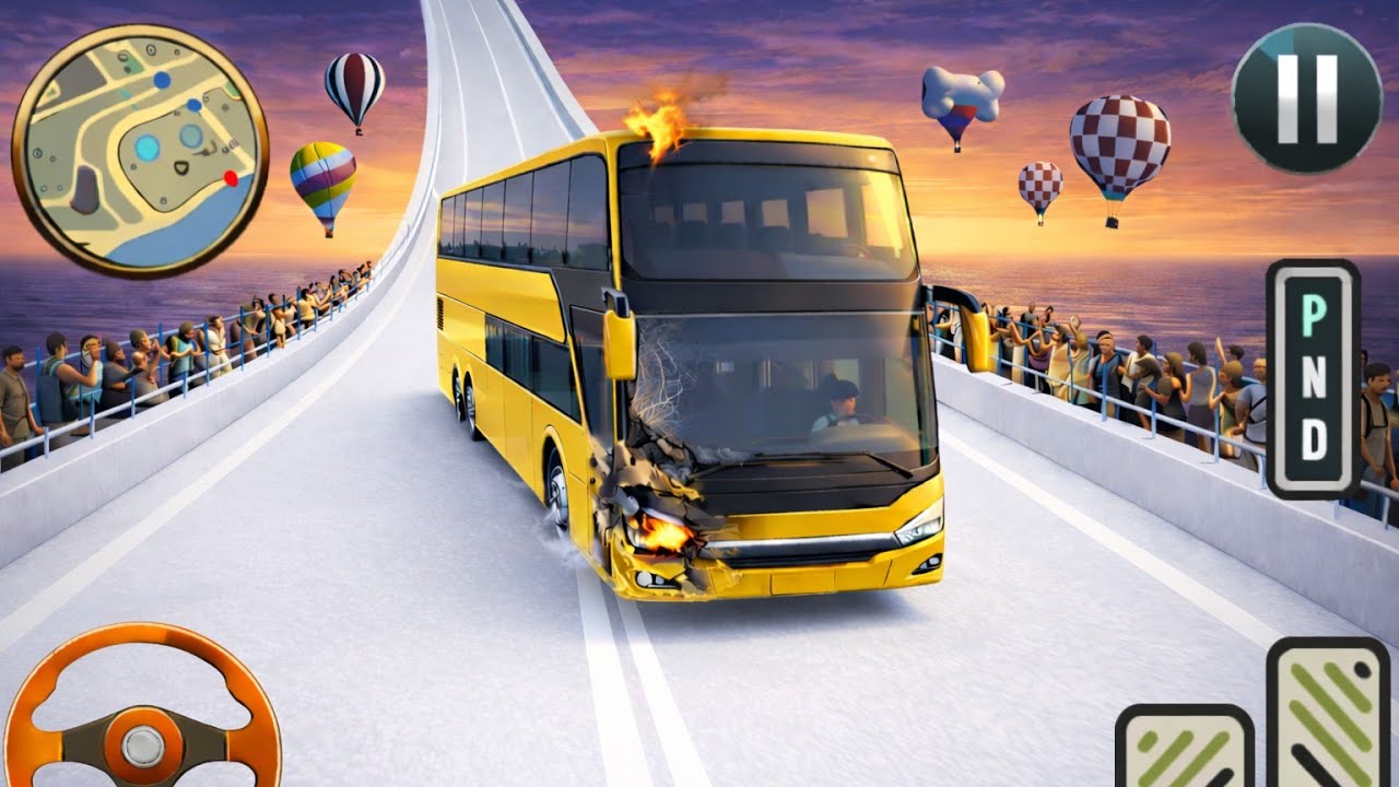 Mega Ramp Sport Bus 🚌 Racing 3D  - Extreme Car Stunts -Android Gameplay