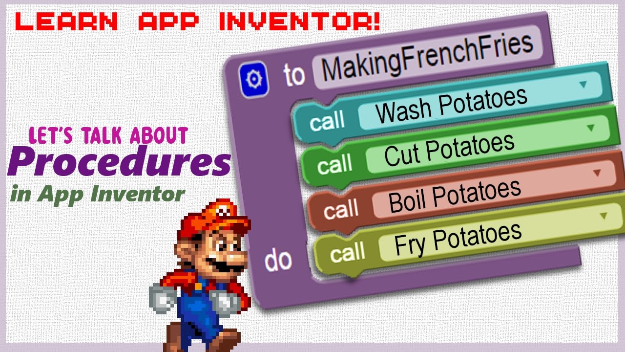 Learn App Inventor: Procedures