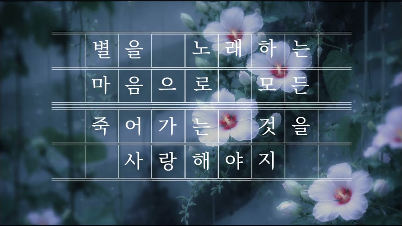 [삼일절] 별을 노래하는 마음으로 모든 죽어가는 것을 사랑해야지