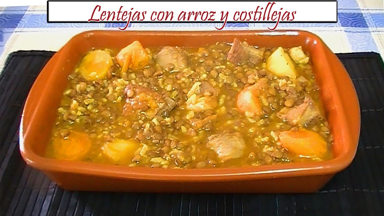 Lentejas con arroz y costillejas | Receta de Cocina en Familia