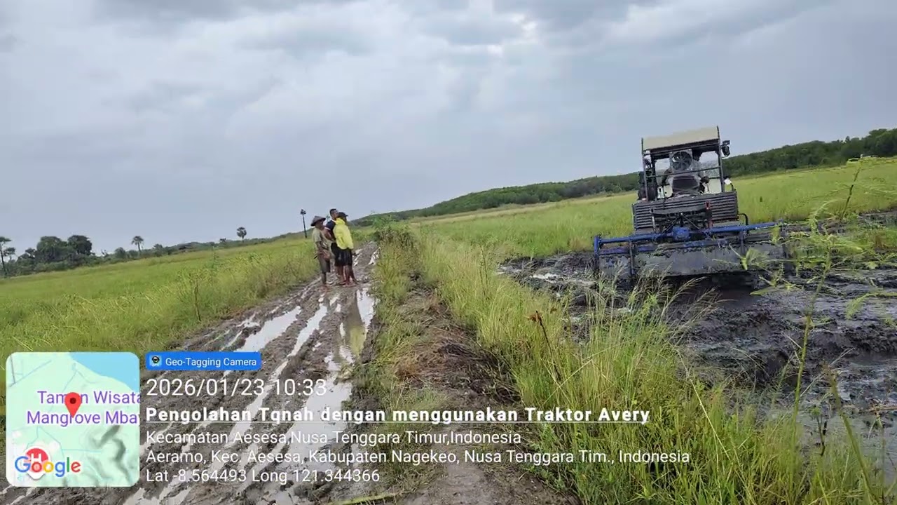 Rotavator Alsintan olahantanahsawah Irigasi Mbay Aesesa, Nagekeo. 