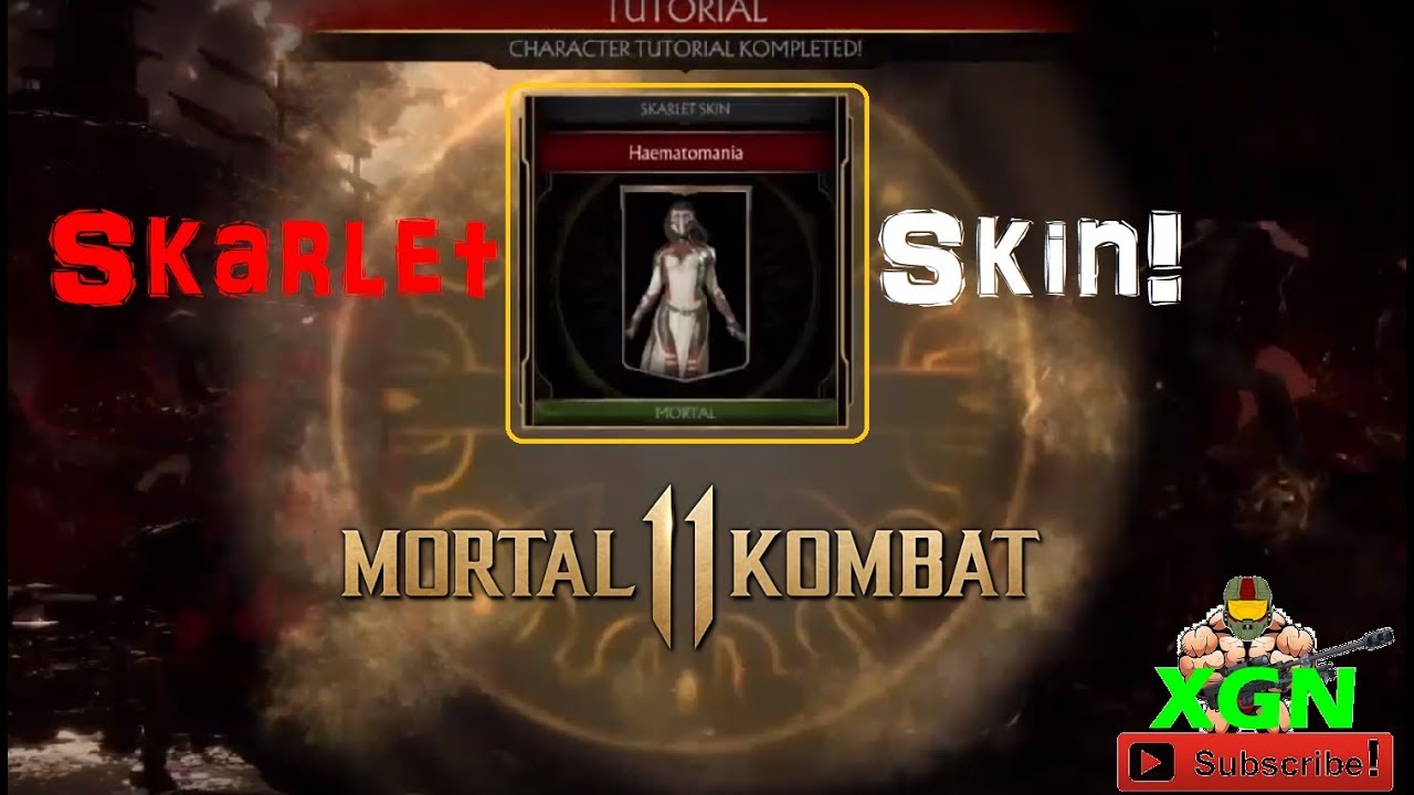 Mortal Kombat 11 how to unlock Skarlet Haematomania skin, Character Tutorial