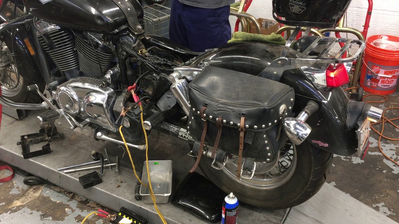 1996 VT1100 with ebay CDI, misfire, flames