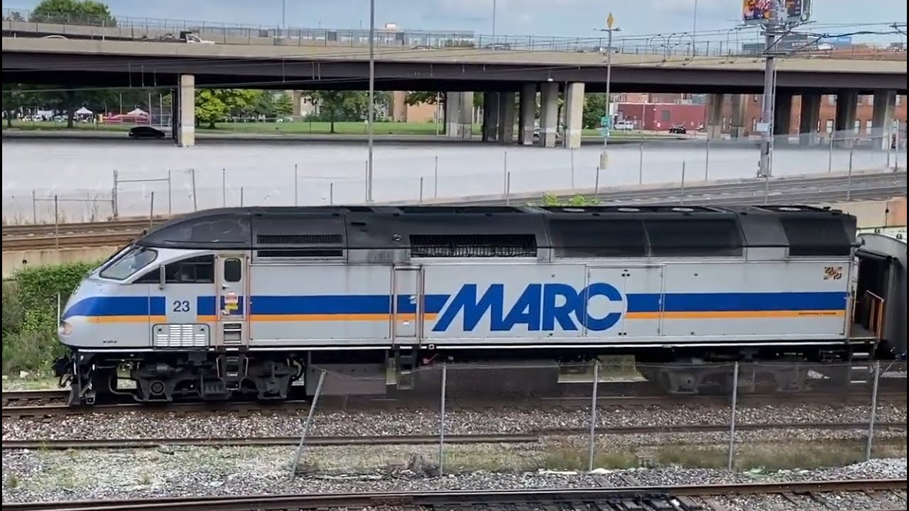 MTA and MARC Train Action in Baltimore, Maryland