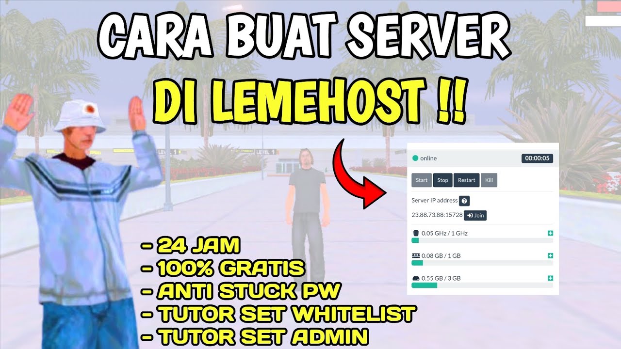 CARA BUAT SERVER GTA SAMP SENDIRI DI LEMEHOST 100% GRATIS || TUTORIAL #gta