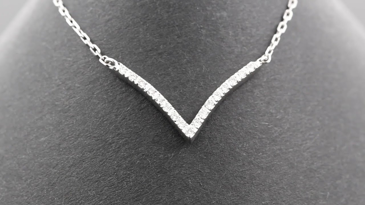 SK128  Gargantilla de oro blanco 18k con diamantes
