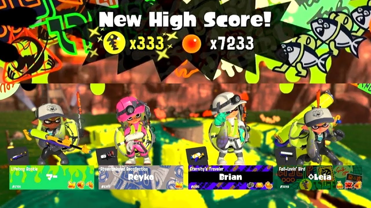 333 Golden Eggs in Eggstra Work Sockeye Station. Top 3 in the World in Splatoon 3.