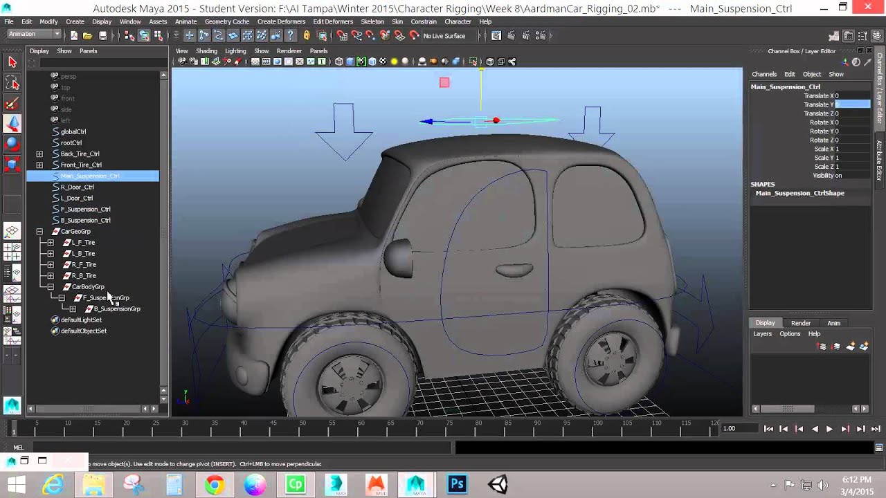 Rigging - Basic Vehicle Rig (Autodesk Maya)