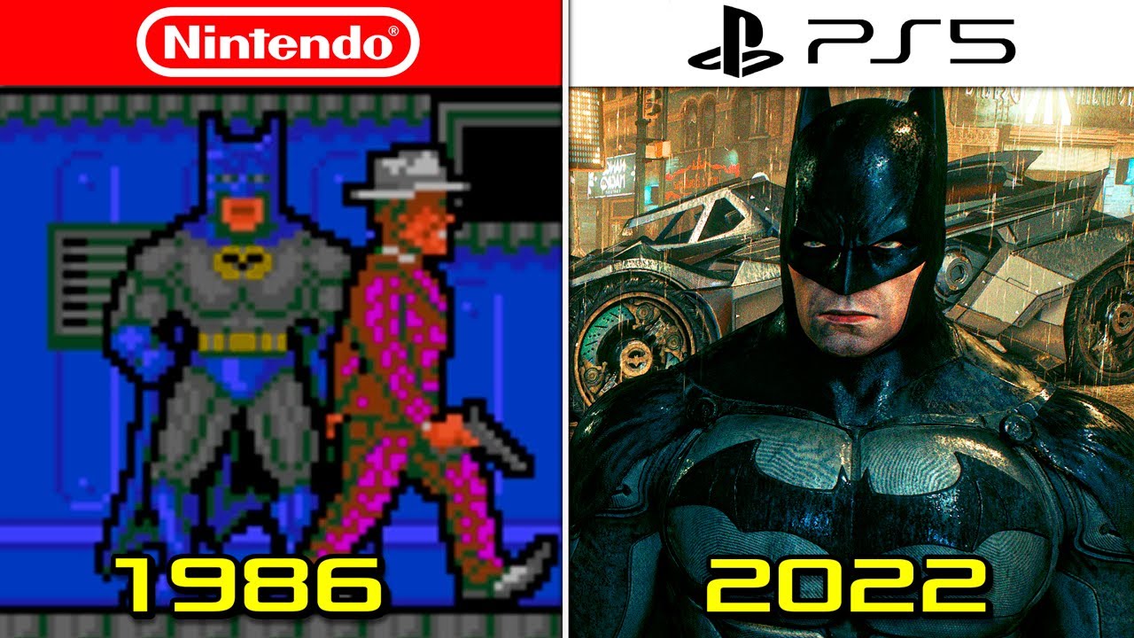 Evolution of Batman Games 1986 - 2022 ( Nintendo - PS5 ) - The Batman Games Ps5 Gameplay