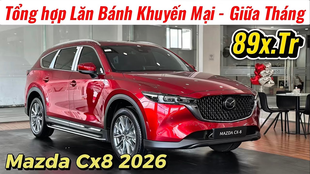 ✅Giá Xe Mazda CX8 Giảm Mạnh Còn 898Tr | Xe 7 Chỗ Rộng Rãi Thay Sorento, SantaFe | Giá Xe Việt