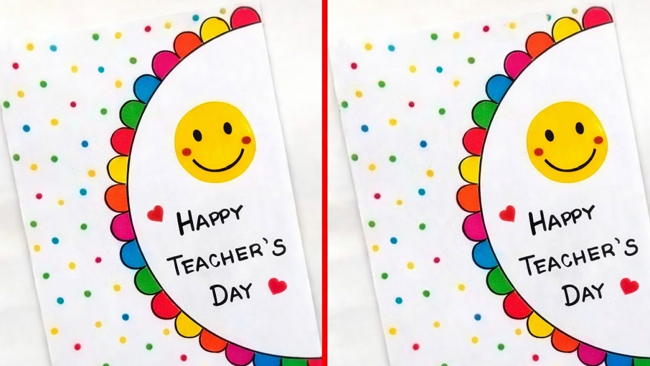 Teachers day card🍿🌺/easy cards/aesthetic cards/cards for teachers day/simple teachers day cards/🌺🌸💫👌