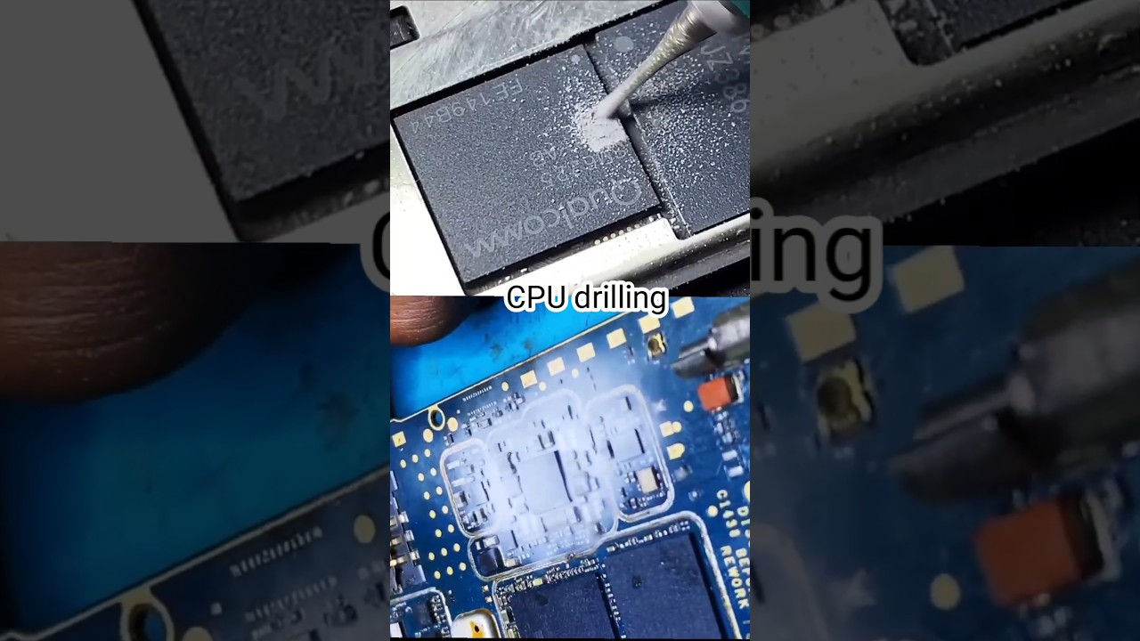 CPU drilling process #mobilerepairingtools #mobile #automobile #mobileelectronics #mobilerepairkit
