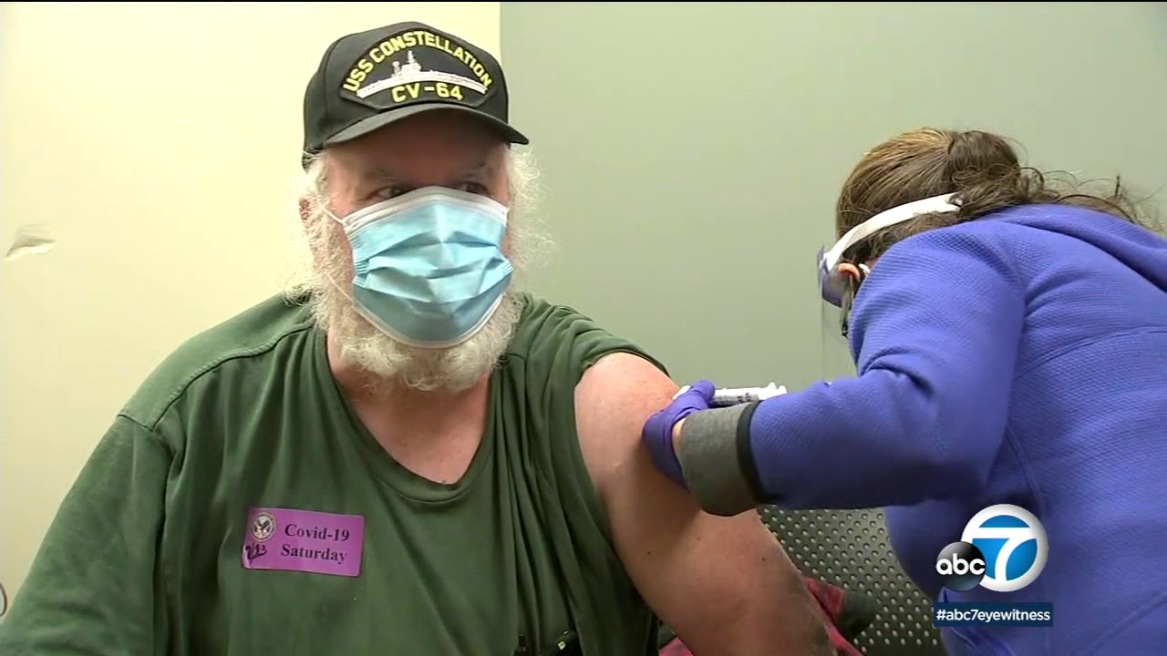 Veterans receive COVID-19 vaccine at Loma Linda VA after clinic receives unexpected doses I ABC7