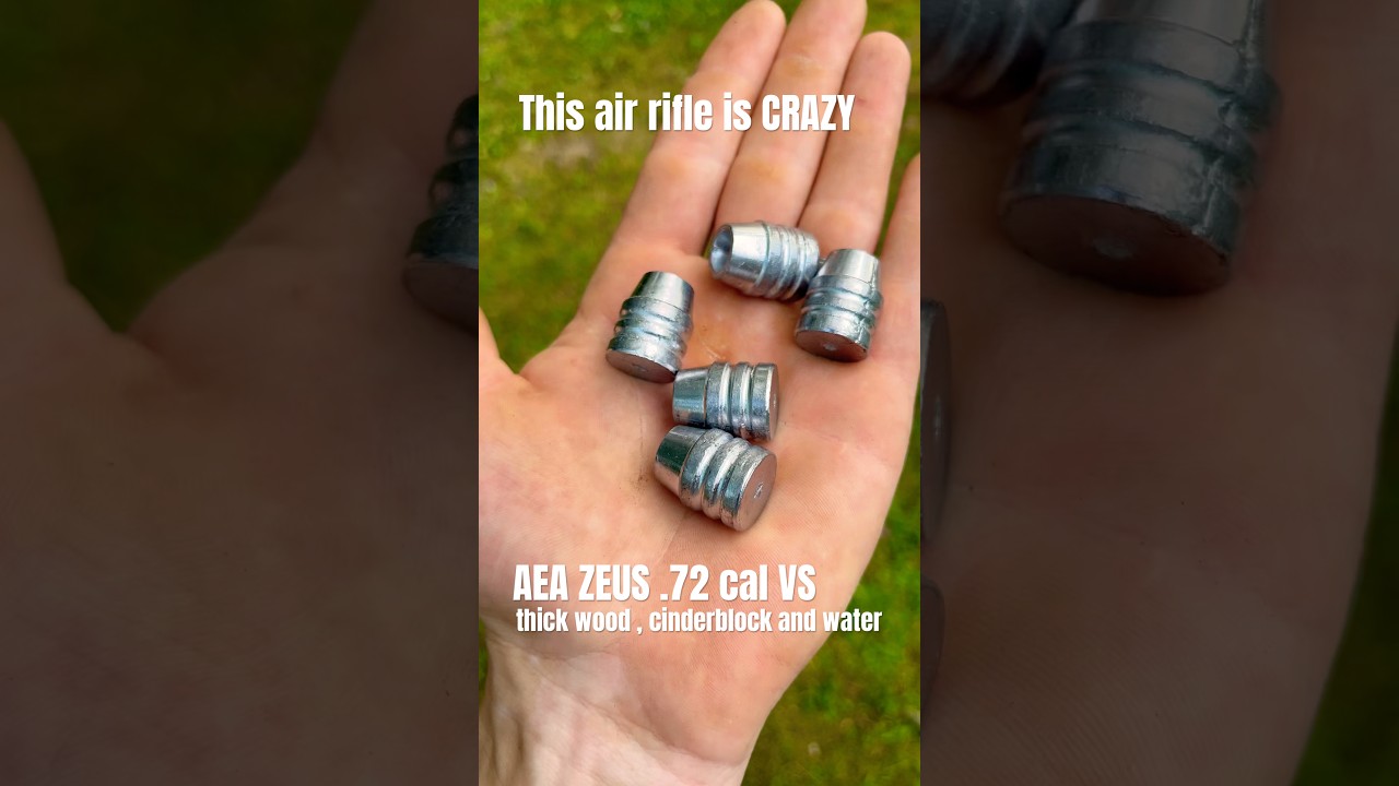 AEA .72 cal tactical Zeus air rifle VS cinderblock | thick wood | water |