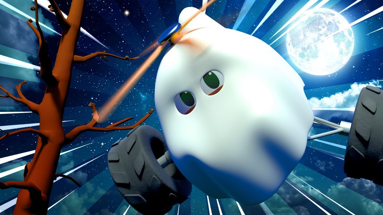 Monster trucks for children - HALLOWEEN : Haunted forest Ghost - Monster Town