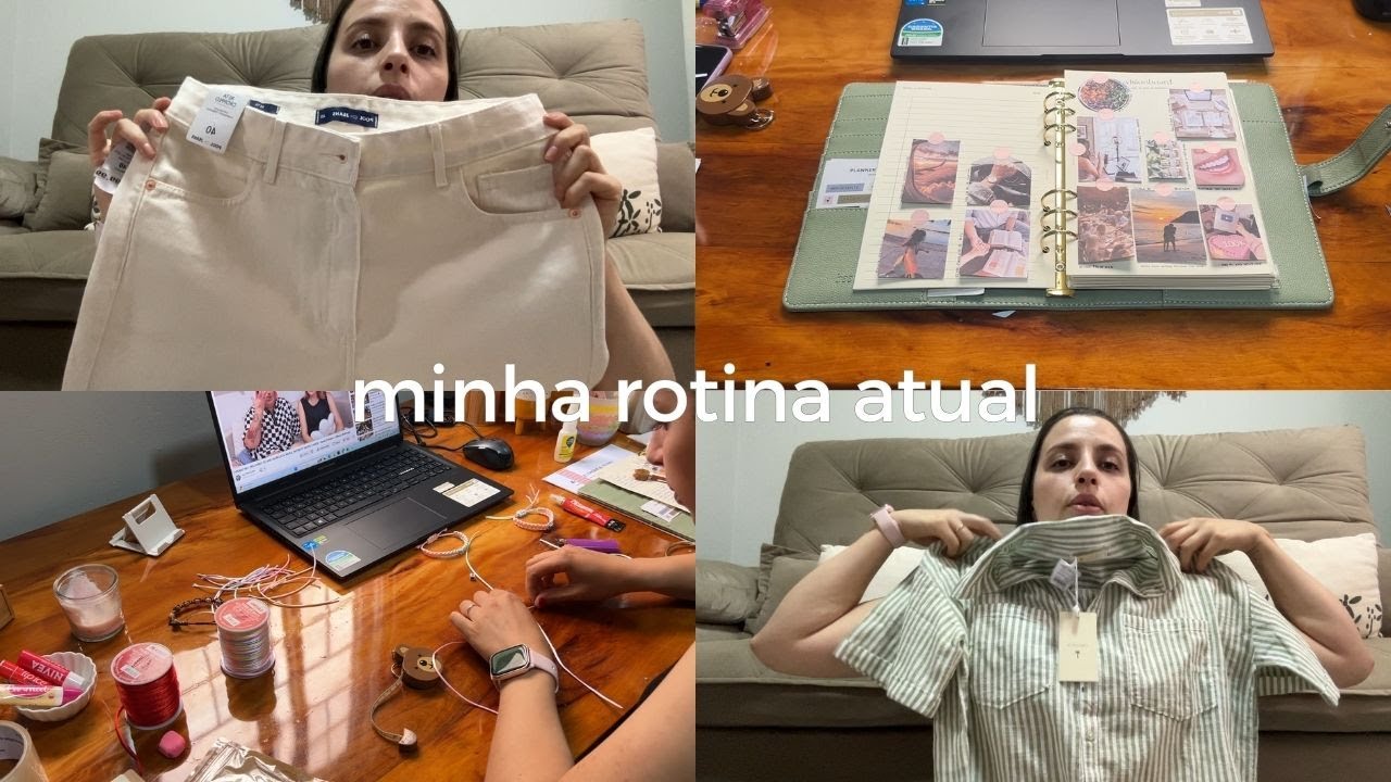 Minha rotina atual: compras, casa, pulseirinha de macramê, vision board 2026, momentos em família