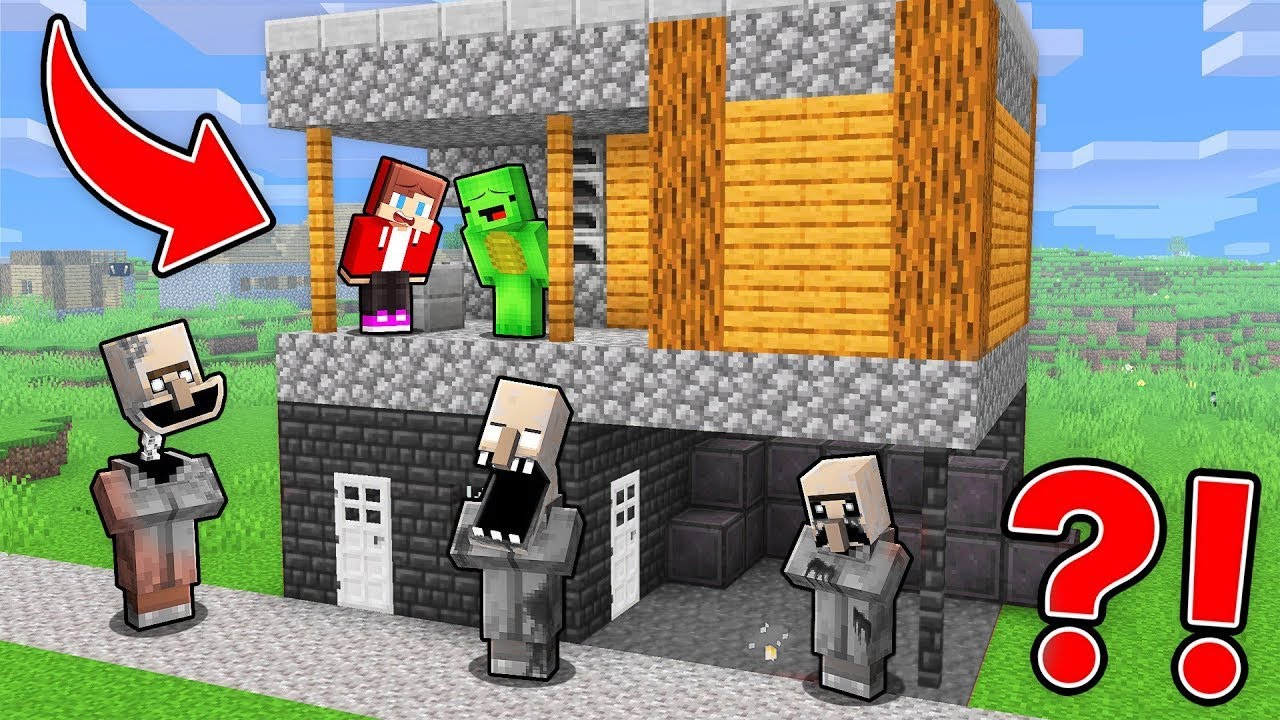 Villagers MOVED into Mikey and JJ HOUSE in Minecraft Maizen