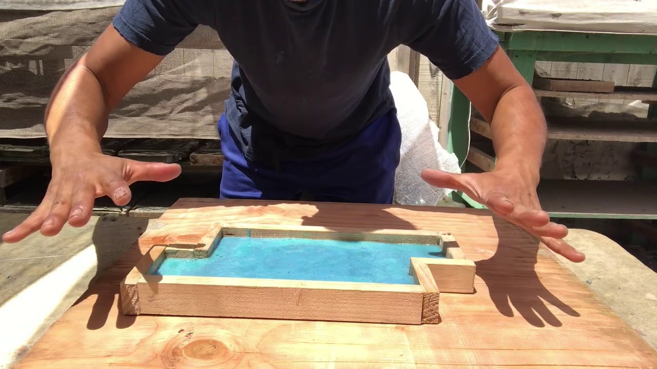 FABRICACION MOLDE SILICONA PLANTILLA ESTAMPADO PIEDRA FACHALETA/ how to make silicone mold for stone