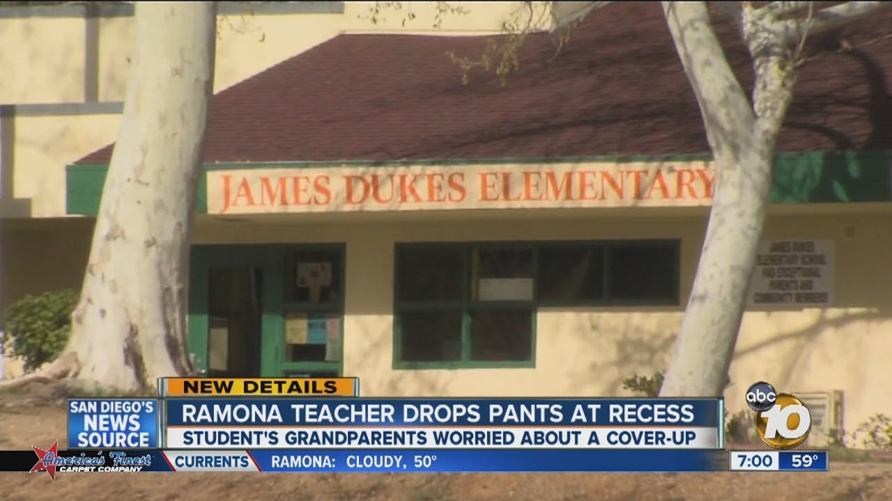 Questions being raised after Ramona teacher removes pants during school recess
